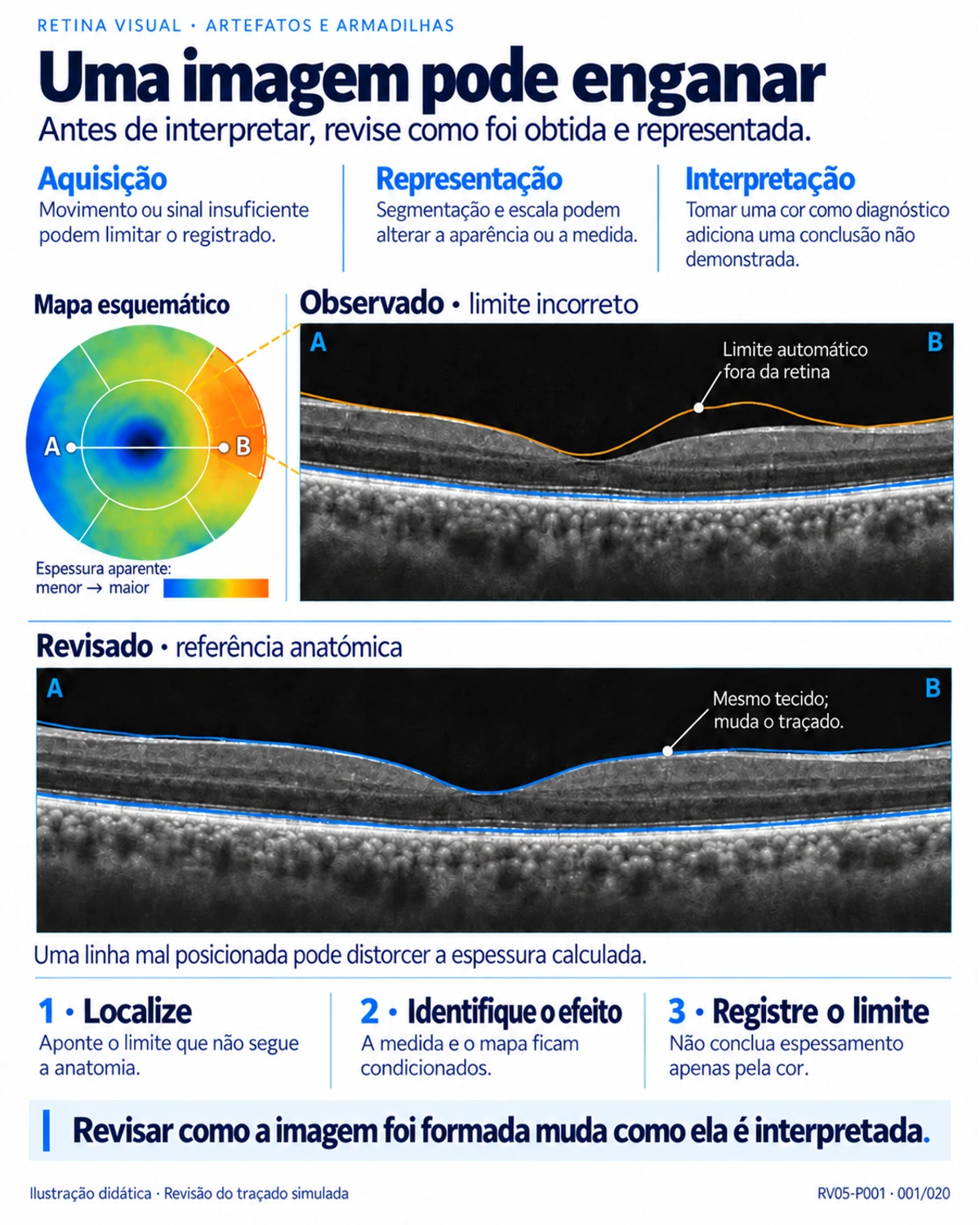 Amostra em português do material de Retina: Artefatos · qualidade e interpretação.